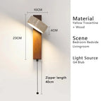 Noyer Zipper Switch / Lumière chaude