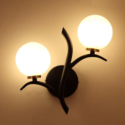 Applique Murale LED Métal et Verre G9 Dorée, Style Nordique Postmoderne