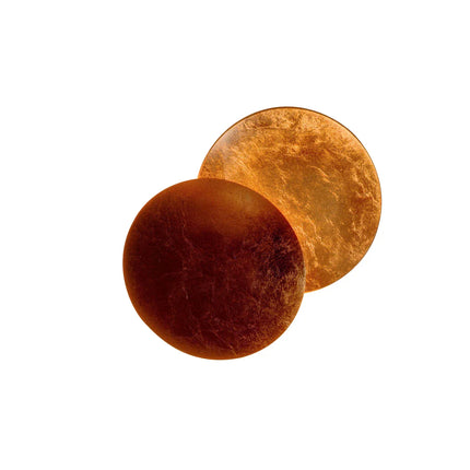 Applique Murale LED Éclipse de Lune en Cuivre et Or pour Salon et Couloir