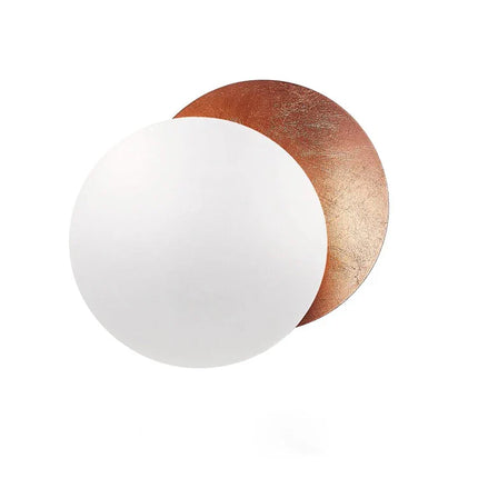 Applique Murale LED Éclipse de Lune en Cuivre et Or pour Salon et Couloir