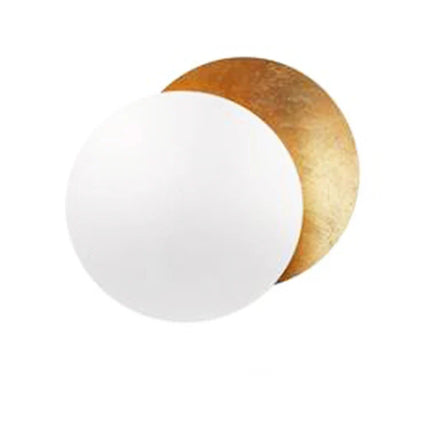Applique Murale LED Éclipse de Lune en Cuivre et Or pour Salon et Couloir