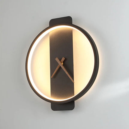 Applique Murale LED Nordique en Métal Noir et Or, Éclairage Intérieur Ambiance Chaleureuse