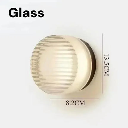Applique Murale Ronde en Verre Transparent au Design Nordique Moderne, Luminaire Décoratif pour Chambre et Hôtel