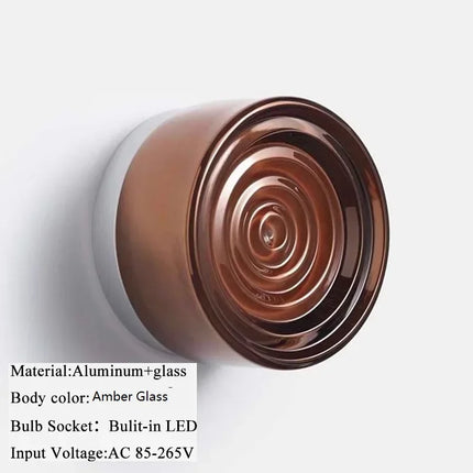 Applique Murale Ronde en Verre Transparent au Design Nordique Moderne, Luminaire Décoratif pour Chambre et Hôtel