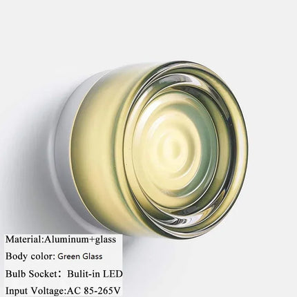 Applique Murale Ronde en Verre Transparent au Design Nordique Moderne, Luminaire Décoratif pour Chambre et Hôtel