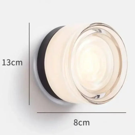 Applique Murale Ronde en Verre Transparent au Design Nordique Moderne, Luminaire Décoratif pour Chambre et Hôtel
