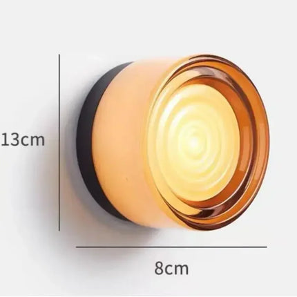 Applique Murale Ronde en Verre Transparent au Design Nordique Moderne, Luminaire Décoratif pour Chambre et Hôtel