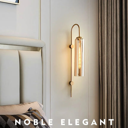 Applique Murale LED en Verre Moderne Luxe, Style Nordique, Lumière d’Ambiance