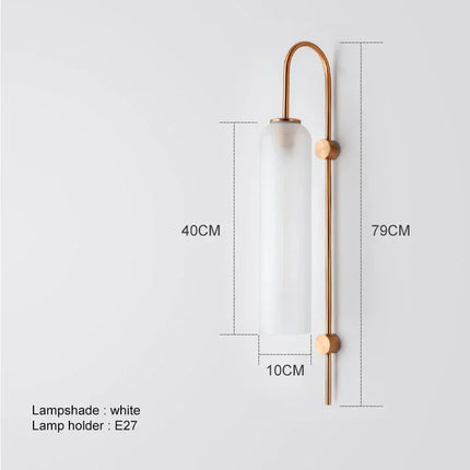Applique Murale LED en Verre Moderne Luxe, Style Nordique, Lumière d’Ambiance