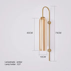 Applique Murale-Ambre-Or / Blanc froid (5500-7000K)