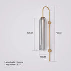 Applique Murale-Chrome-Or / Blanc froid (5500-7000K)