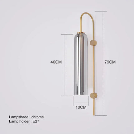 Applique Murale LED en Verre Moderne Luxe, Style Nordique, Lumière d’Ambiance