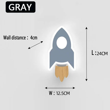 Applique Murale LED Moderne Fusée en Aluminium pour Chambre Enfant