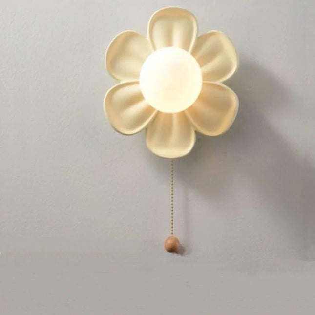 Applique Murale Résine Fleur Verte Moderne pour Intérieur Cosy - Luminous Place
