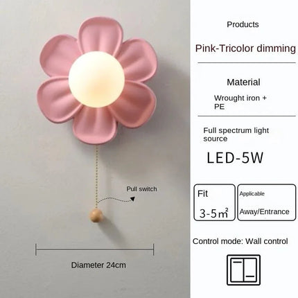 Applique Murale Résine Fleur Verte Moderne pour Intérieur Cosy - Luminous Place