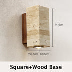 Carré X Noyer Base / 65x65x160MM / Lumière chaude