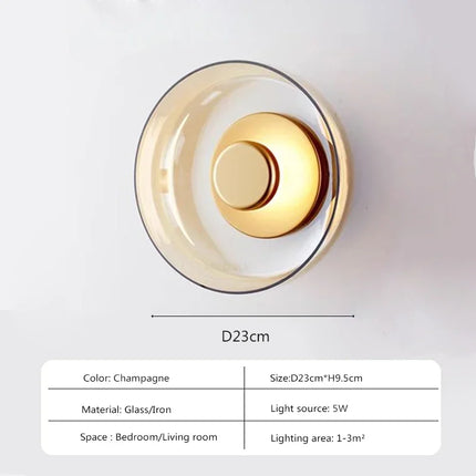 Applique Murale Moderne en Verre LED, Lumière Ambiante pour Salon et Chambre