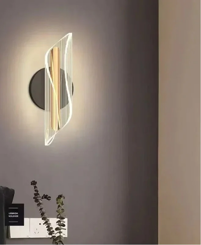 Applique Murale LED Moderne Taille Mince en Métal pour Salon et Chambre