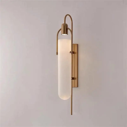 Applique Murale LED Moderne en Verre Noir et Or pour Salon et Couloir