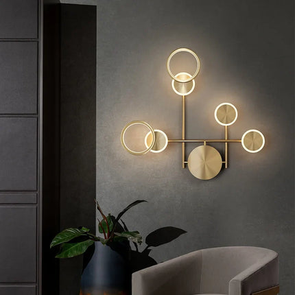 Applique Murale LED Nordique en Aluminium Créatif pour Intérieur Luxe
