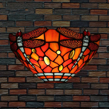 Applique Murale Style Européen Vitrail Libellule pour Ambiance Nostalgique - Luminous Place