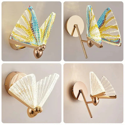 Applique Murale LED Papillon Design Nordique Moderne en Aluminium pour Intérieur