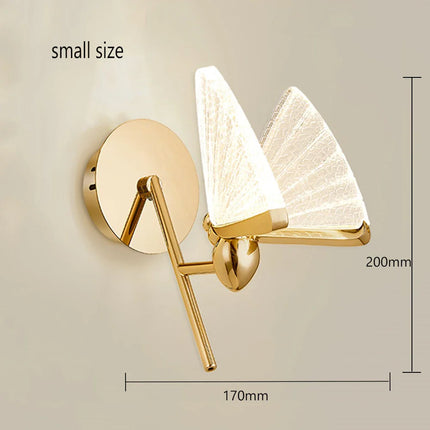 Applique Murale LED Papillon Design Nordique Moderne en Aluminium pour Intérieur