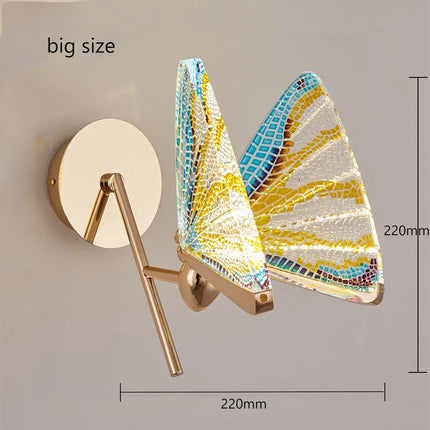 Applique Murale LED Papillon Design Nordique Moderne en Aluminium pour Intérieur