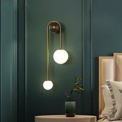 Applique Murale LED Or en Verre Foncé Style Moderne pour Intérieur