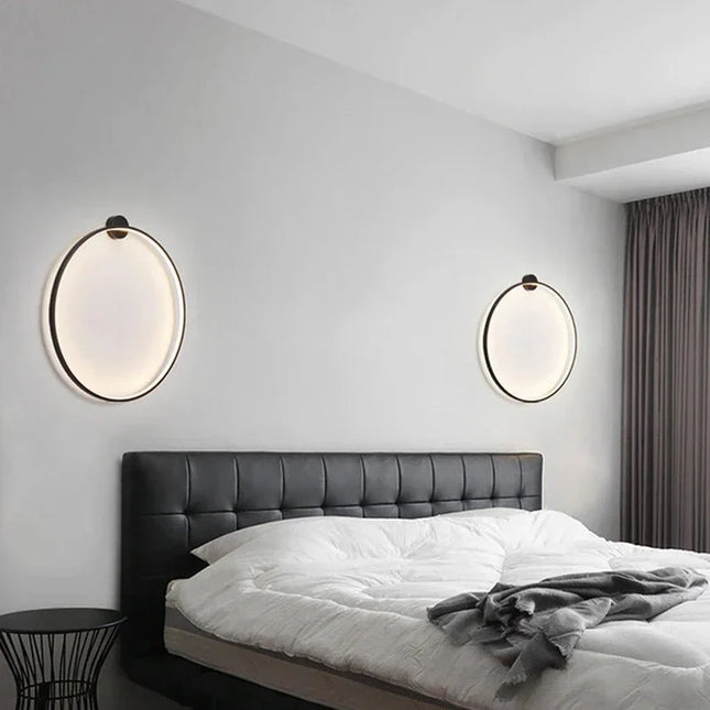 Applique Murale LED Circulaire Nordique en Acrylique, Luminaire Mural Design Moderne - Luminous Place