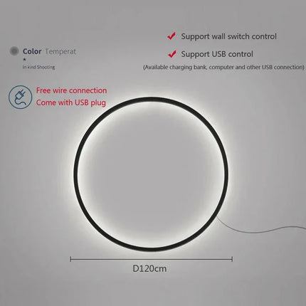 Applique Murale LED Circulaire Nordique en Acrylique, Luminaire Mural Design Moderne - Luminous Place