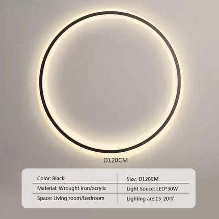 Applique Murale LED Circulaire Nordique en Acrylique, Luminaire Mural Design Moderne - Luminous Place