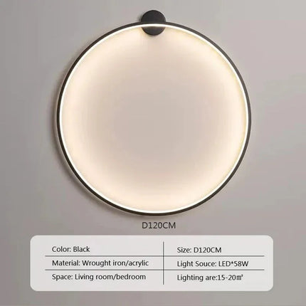 Applique Murale LED Circulaire Nordique en Acrylique, Luminaire Mural Design Moderne - Luminous Place