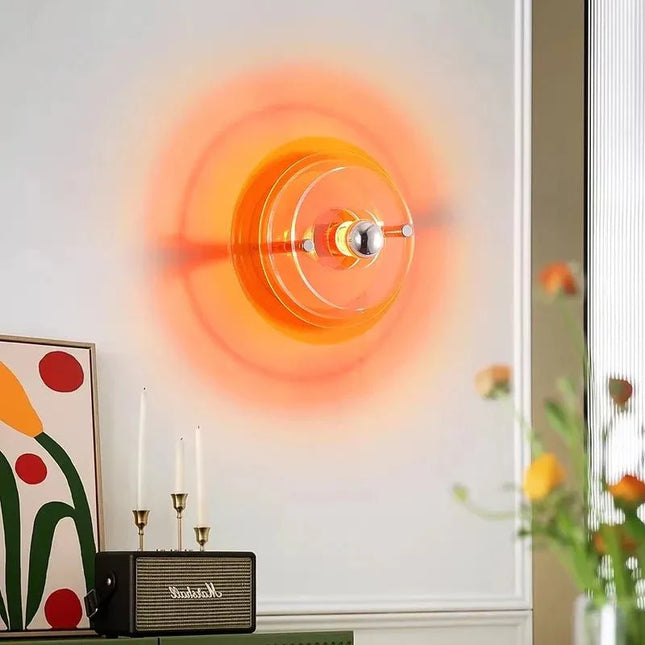 Applique Murale Nordique Bauhaus UFO LED en Acrylique Ronde Atmosphère Cosy - Luminous Place