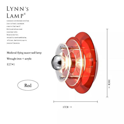 Applique Murale Nordique Bauhaus UFO LED en Acrylique Ronde Atmosphère Cosy - Luminous Place