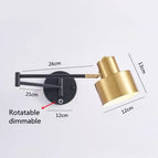 WD180-2-noir or 2 / Rotatif et à intensité variable / Blanc froid (5500-7000K)
