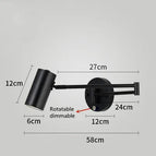 WD180-noir / Rotatif et à intensité variable / Blanc froid (5500-7000K)