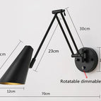 WD247-noir / Rotatif et à intensité variable / Blanc froid (5500-7000K)