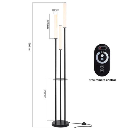 Lampadaire moderne minimaliste à trois têtes LED réglables pour salon intérieur - Luminous Place