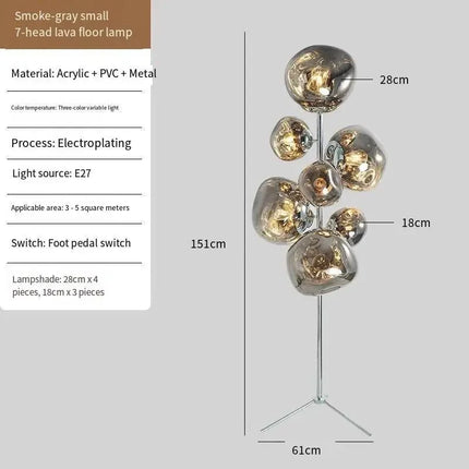Lampadaire LED moderne nordique pour salon, bureau et chambre - Luminous Place