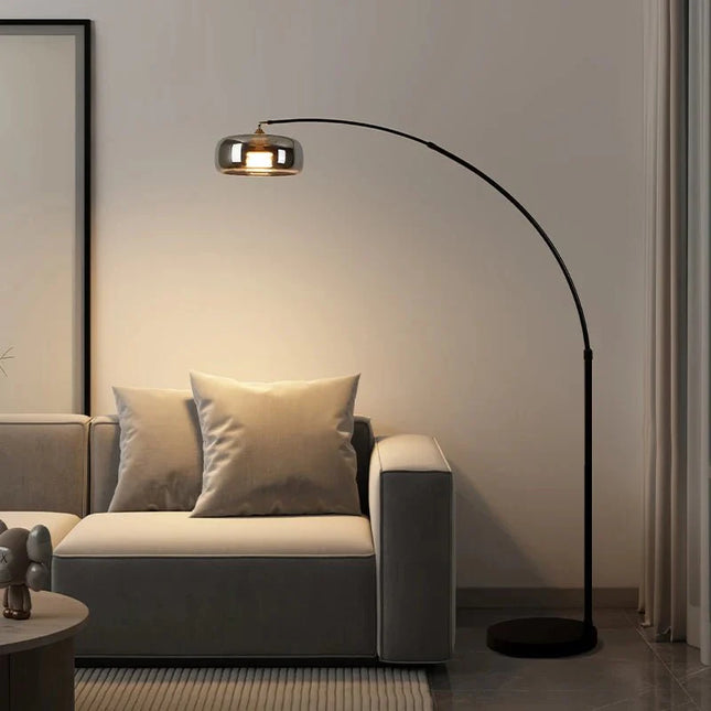 Lampadaire vertical en fer avec lumière LED tricolore pour salon et chambre - Luminous Place