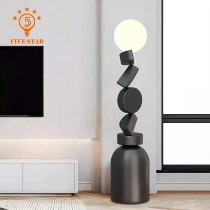 Lampadaire design moderne en verre rond pour salon et chambre, lumière chaleureuse - Luminous Place