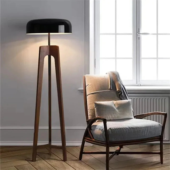 Lampadaire Pileo Porada en bois massif style nordique LED pour salon et chambre - Luminous Place