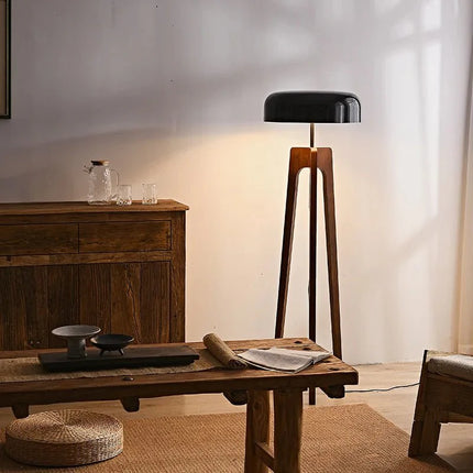 Lampadaire Pileo Porada en bois massif style nordique LED pour salon et chambre - Luminous Place