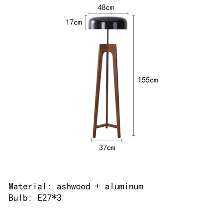 Lampadaire Pileo Porada en bois massif style nordique LED pour salon et chambre - Luminous Place