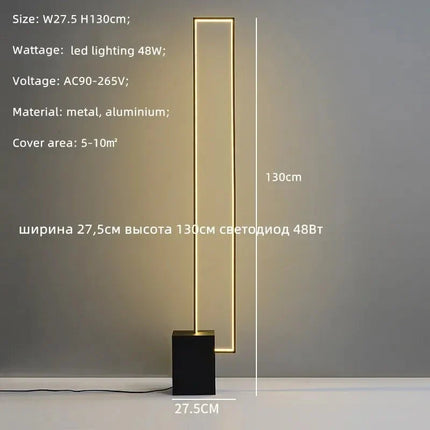 Lampadaire LED nordique noir à intensité variable avec interrupteur au pied, éclairage cosy pour salon et chambre - Luminous Place