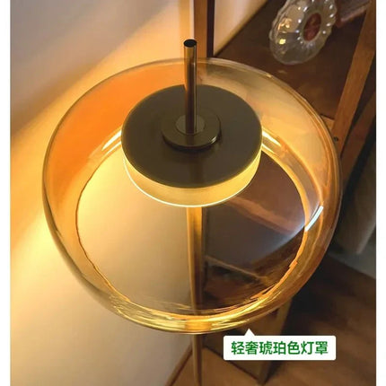 Lampadaire LED minimaliste en verre, lumière d’ambiance cosy pour salon et chambre - Luminous Place