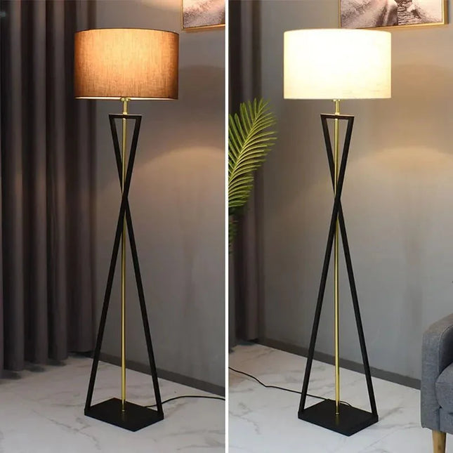 Lampadaire autoportant en fer au design nordique moderne, lumière d’ambiance intérieure - Luminous Place