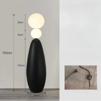 Lampadaire LED design médiéval gourde en acrylique, ambiance haut de gamme - Luminous Place