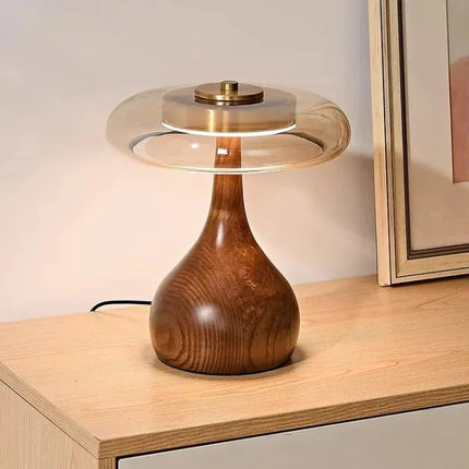 Lampadaire rétro en verre et bois style français pour chambre et salon - Luminous Place